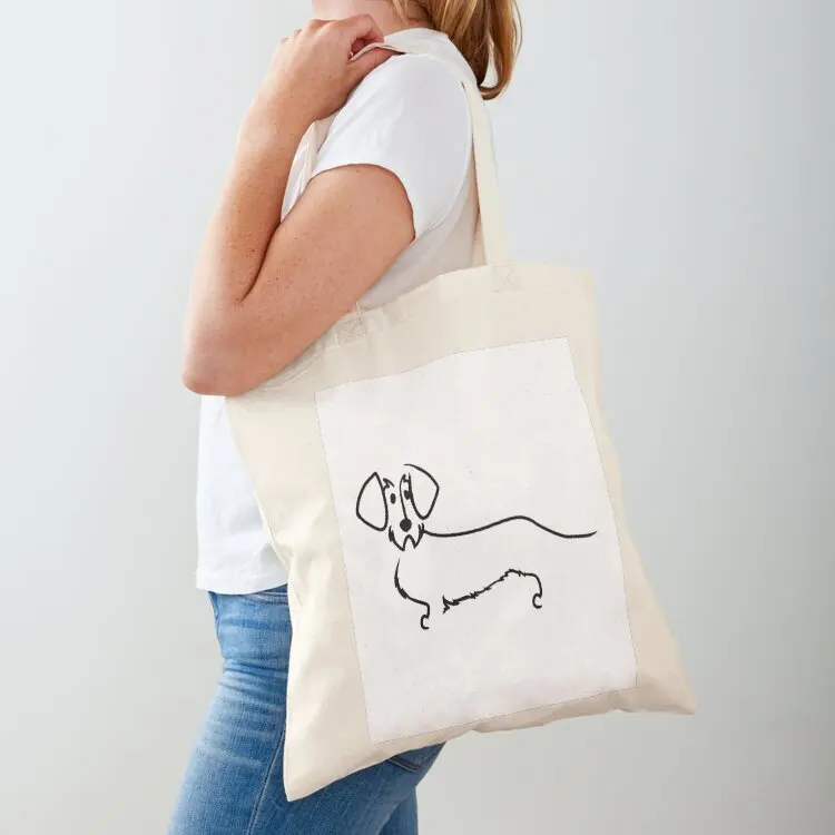 

Wirehaired Dachshund Tote Bag custom fabric bag Customizable tote bag canvas bags