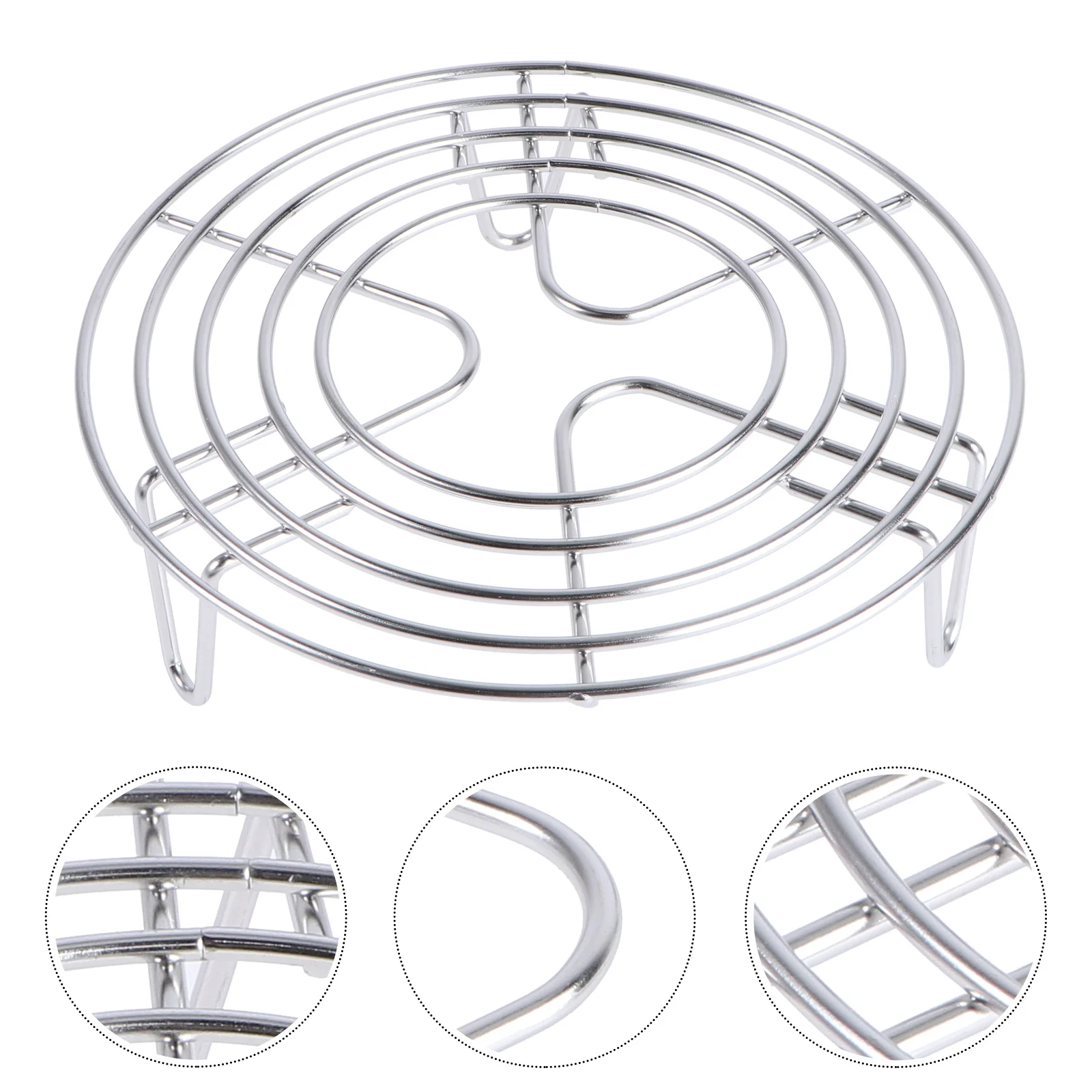 

Egg Steamer Round Steaming Cooling Rack Stainless Pressure Cooker Tripod 304 Steel Baby Grills