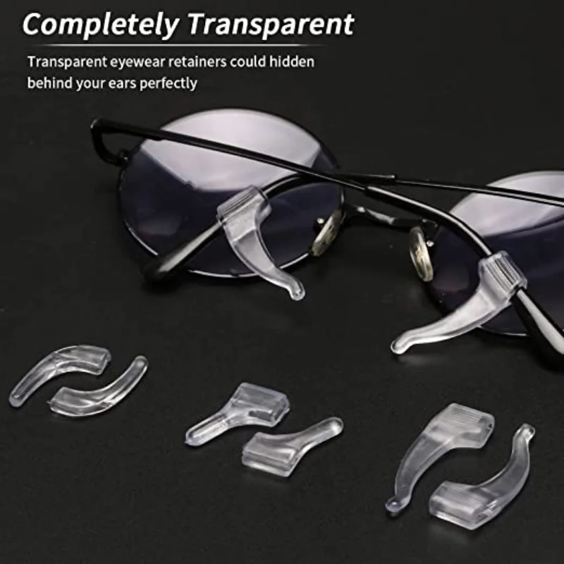 40Pairs Silicone Ear Hook Anti-slip Glasses Leg Grip Anti-fall Holder Ear Sleeve Bracket Fastener Transparent Eyewear Accessorie image 5