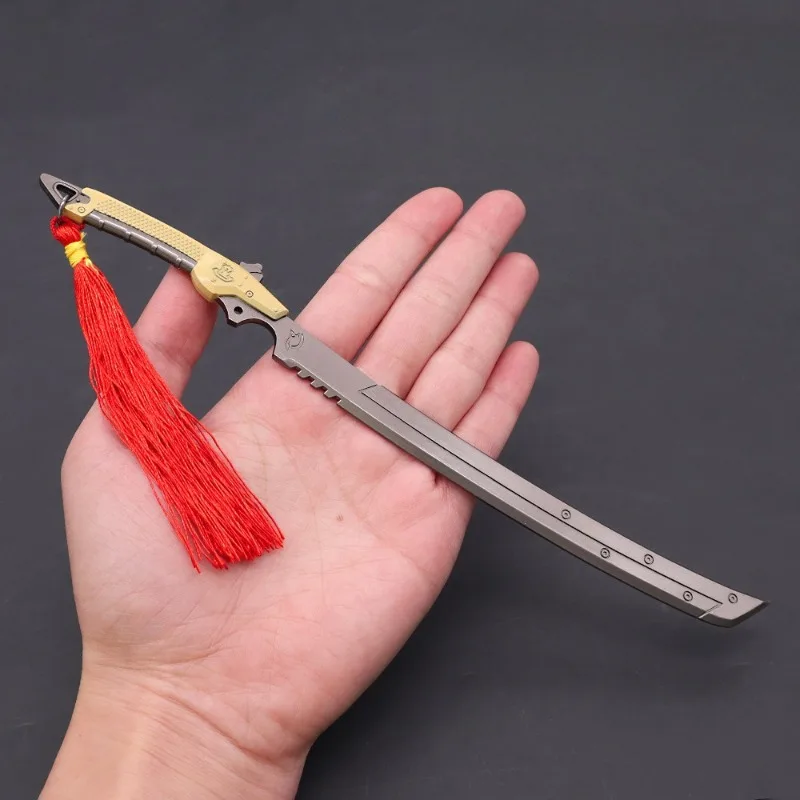 ดาบของเล่นโลหะหุ้มปลอก แอช วอยด์ เบรกเกอร์ ขนาด 22 ซม./8.66 นิ้ว อุปกรณ์เสริมเกม Apex ของตกแต่งตั้งโต๊ะ ของขวัญวันเกิดสำหรับเด็กผู้ชาย