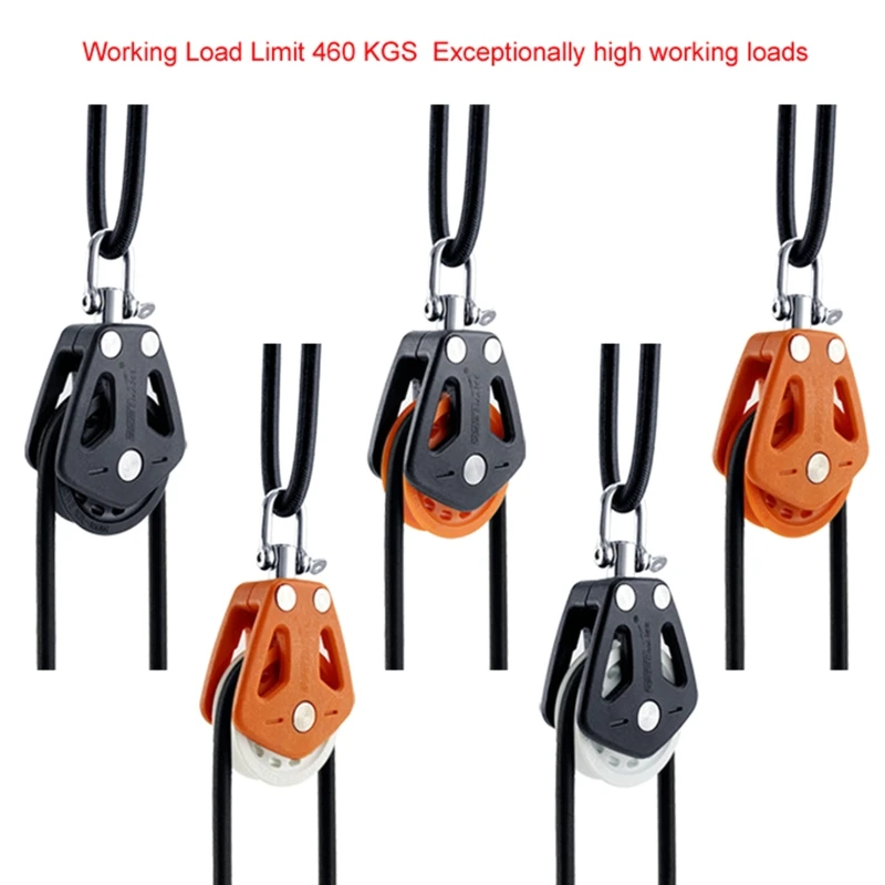 High Load Single Pulley Block Stainless Steel Hanging Wire Towing Wheel Lifting Wire Rope Cable Pulley for Dropshipping