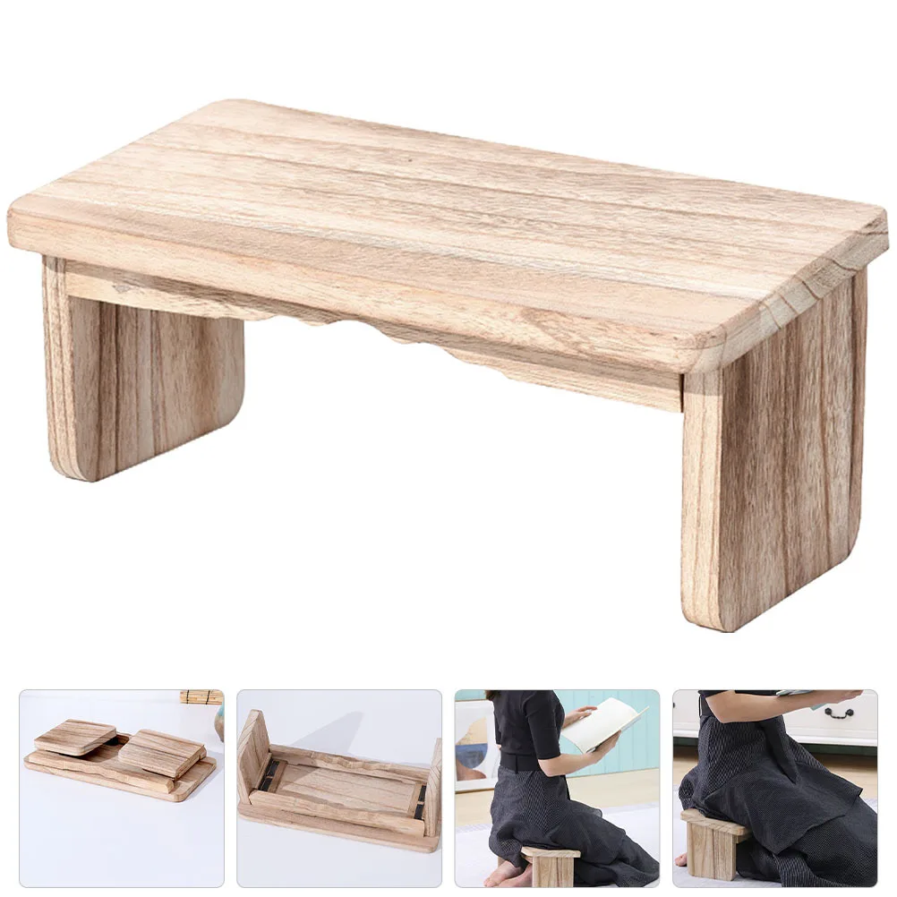 

Meditation Stool Wooden Bench Non-Slip Foldable Portable Kneel Mat Zen Home Stool Small Easy Carry Enhance Practice