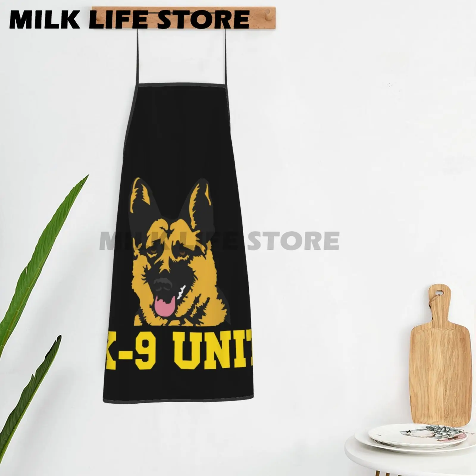 K9 Unit Malinois Bib Aprons Men Women Unisex Kitchen Chef Belgian Shepherd Dog Tablier Cuisine for Cooking Baking Gardening