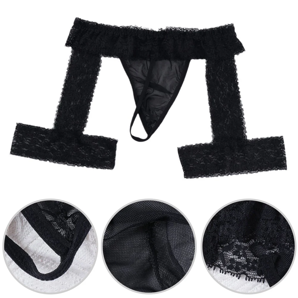 

Mens Lace Underwear Suspenders Thongs Sexy See Through Boxer Briefs Simply Hot