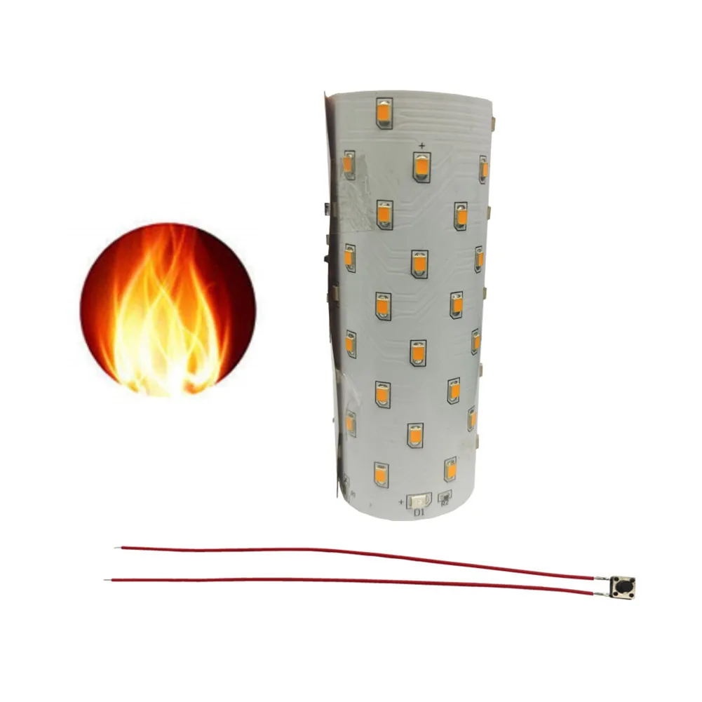 3.7V Lamp Board Flexible 51 LED Control Drive Board 3 Modes Solar Flame Light Circuit Board Battery Powered Electrical Equipment