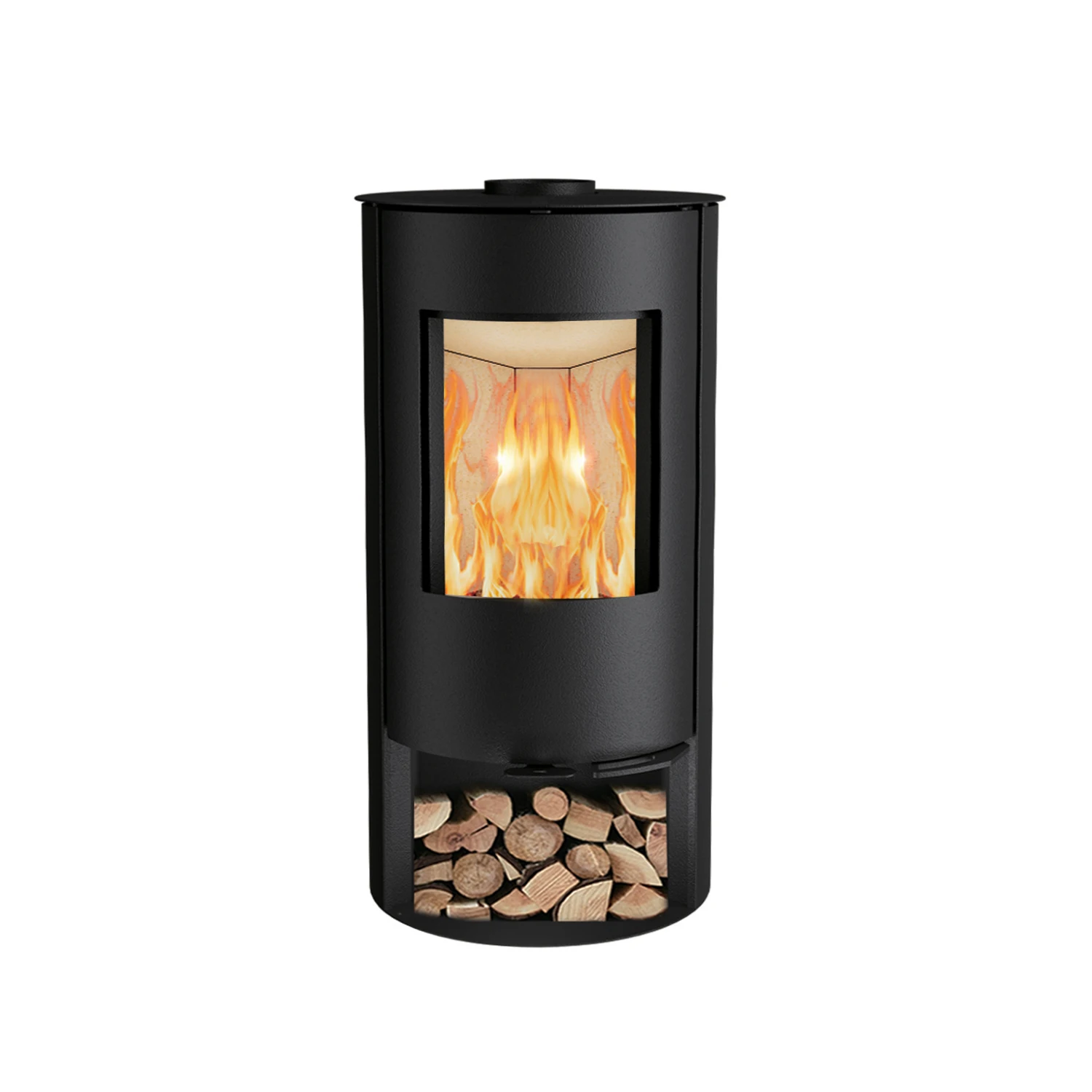11.7KW  Round Design 86% High Efficiency Wood Burning Stove Fireplace Wood Stove Indoor Heating
