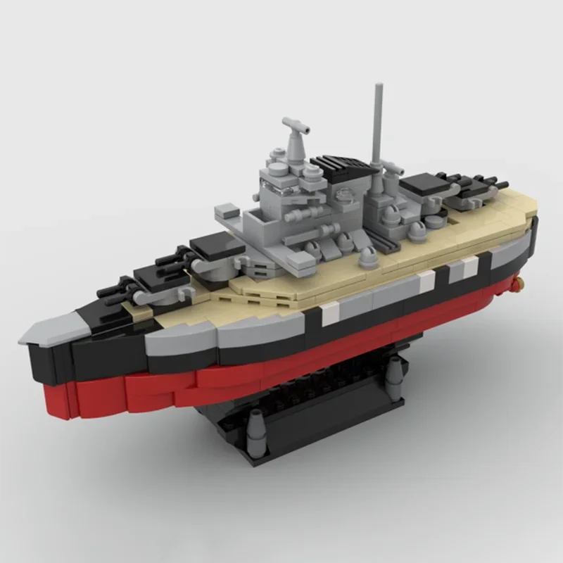 

430pcs Moc Germany Navy Warships Building Blocks Bismarck Battleship Model Kit Soldier n Boat Bricks Kids Military Toys Set