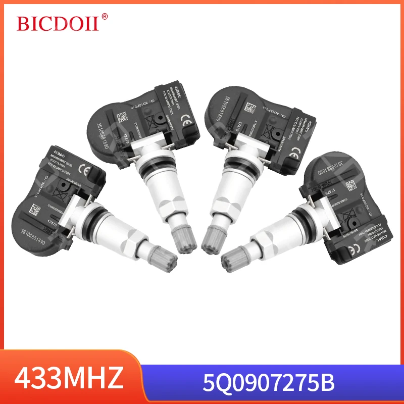 

5Q0907275B Tire Pressure Sensor For 2009 2010 2011 2012 2013 Volkswagen Golf Crafter Jetta Beetle VW Passat Tiguan 433MHz TPMS