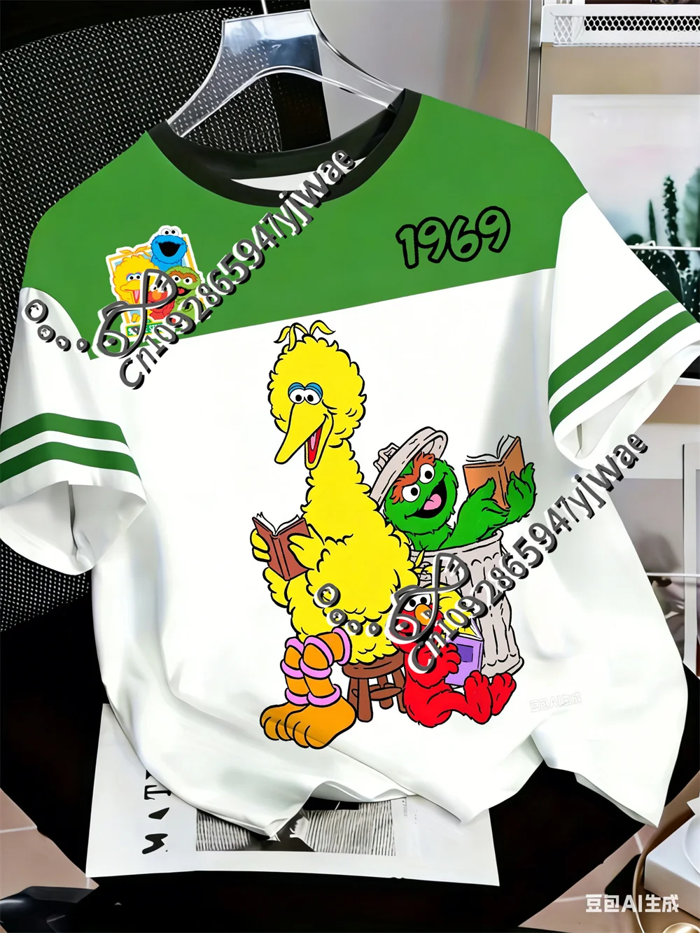 2026 Sesamstraße Cartoon Animiertes Trikot 3D-Grafik Bedruckt Kurzarm Jungen Mädchen Lässige Streetwear Herren Damen T-Shirts – Detail 3