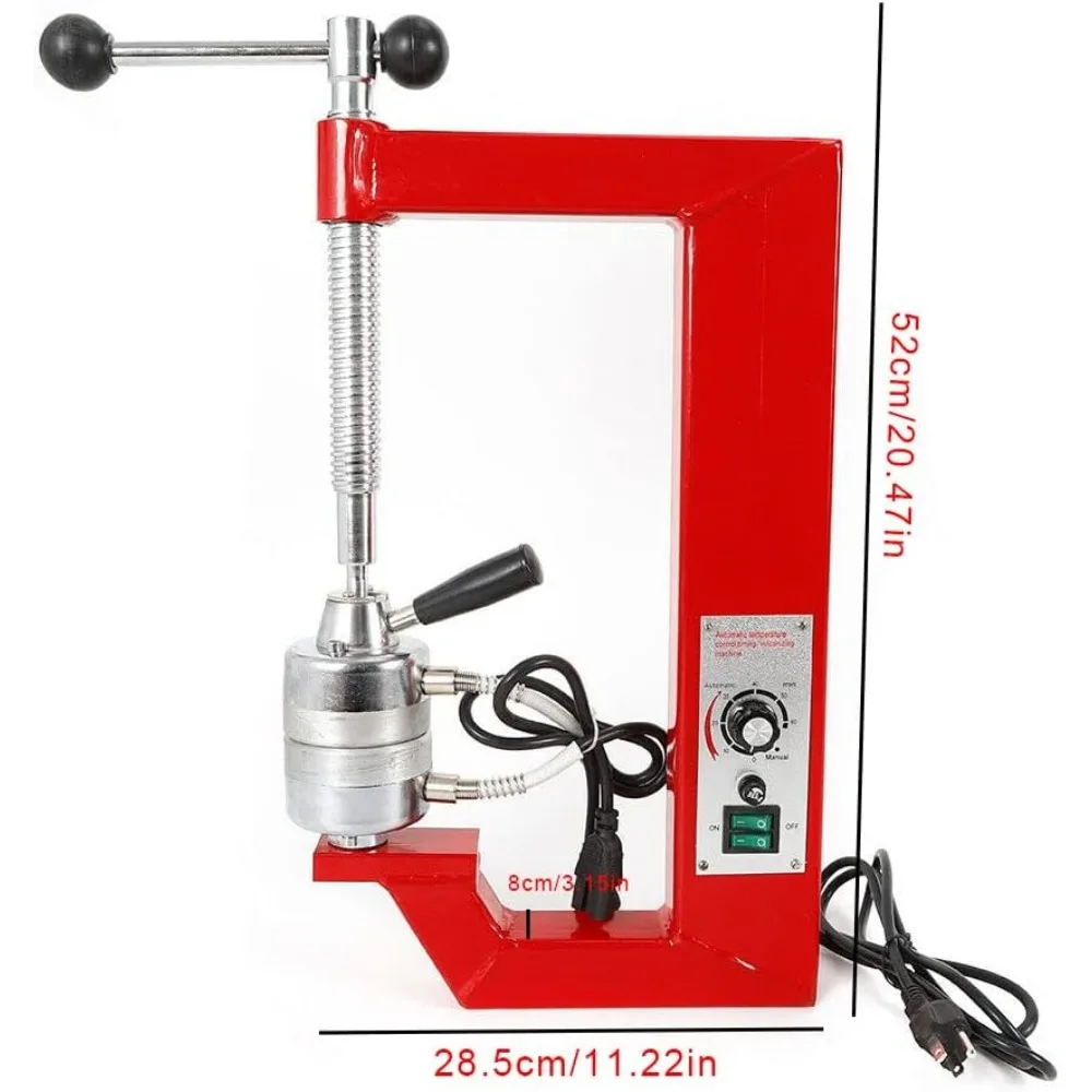 آلة إصلاح تسخين الإطارات الأوتوماتيكية المفلكنة مع 6 قوالب 140-165 ℃ معدات المرآب 110 فولت لشاحنة السيارة #6