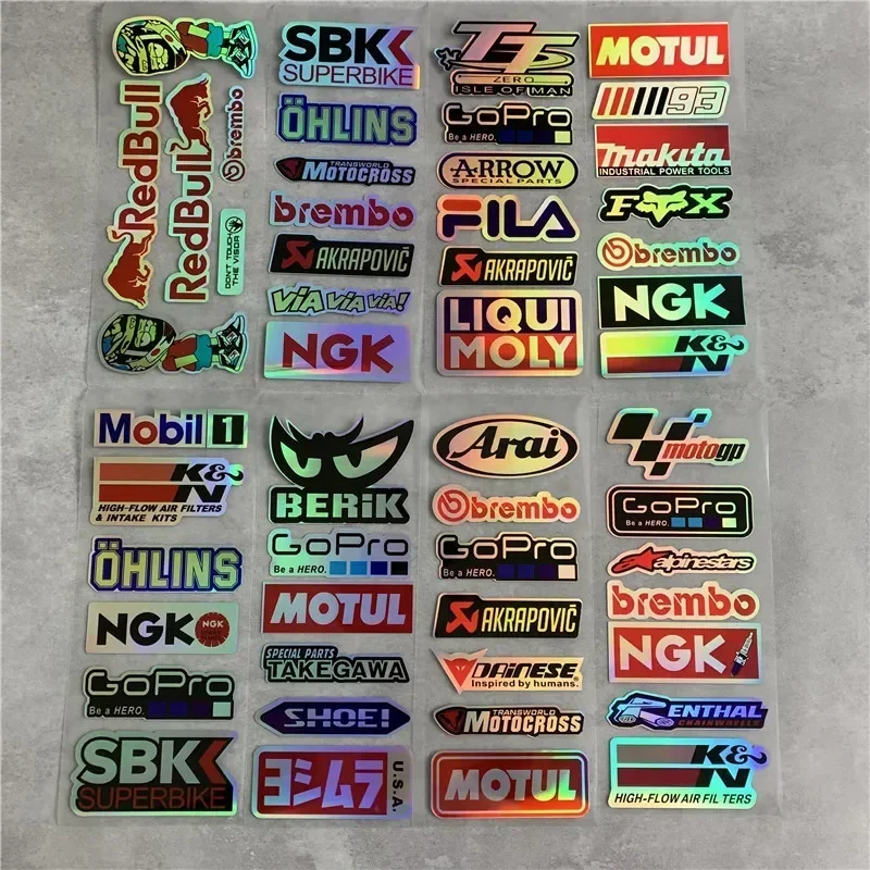 Sponsor Motorcycle Stickers Waterproof for Motorbike Fuel Tank Helmet Fender Fairings Decoration Cover Scratches Vinyl Decals