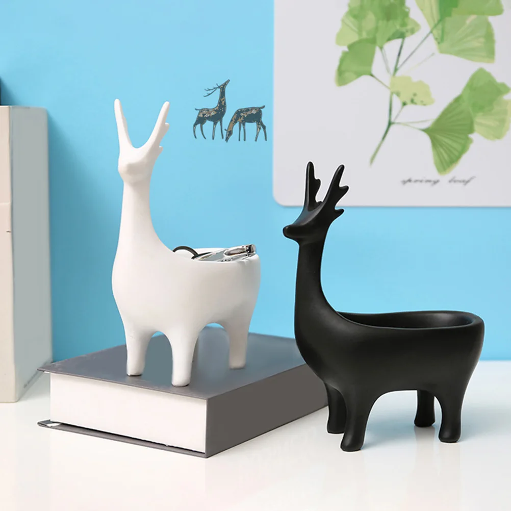 

1Pcs Deer Design Resin Key Storage Container Decorative Tray for Home Office Study Room Living Room Jewelry Snack Holder