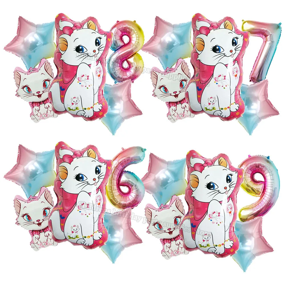 

5Pcs Marie Cat 32in Digital Foil Ballon Set Party Supplies Famliy Toy Gift DIY Party Decoration 18in Inflate Helium Globos