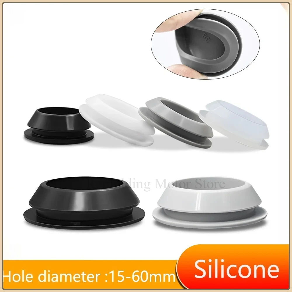 Snap-on Silicone Plug Rubber Stopper T-plug 15mm-60mm T Type Hole Plug Cover Blanking End Cap Tube Inserts Bung Seal Stopper