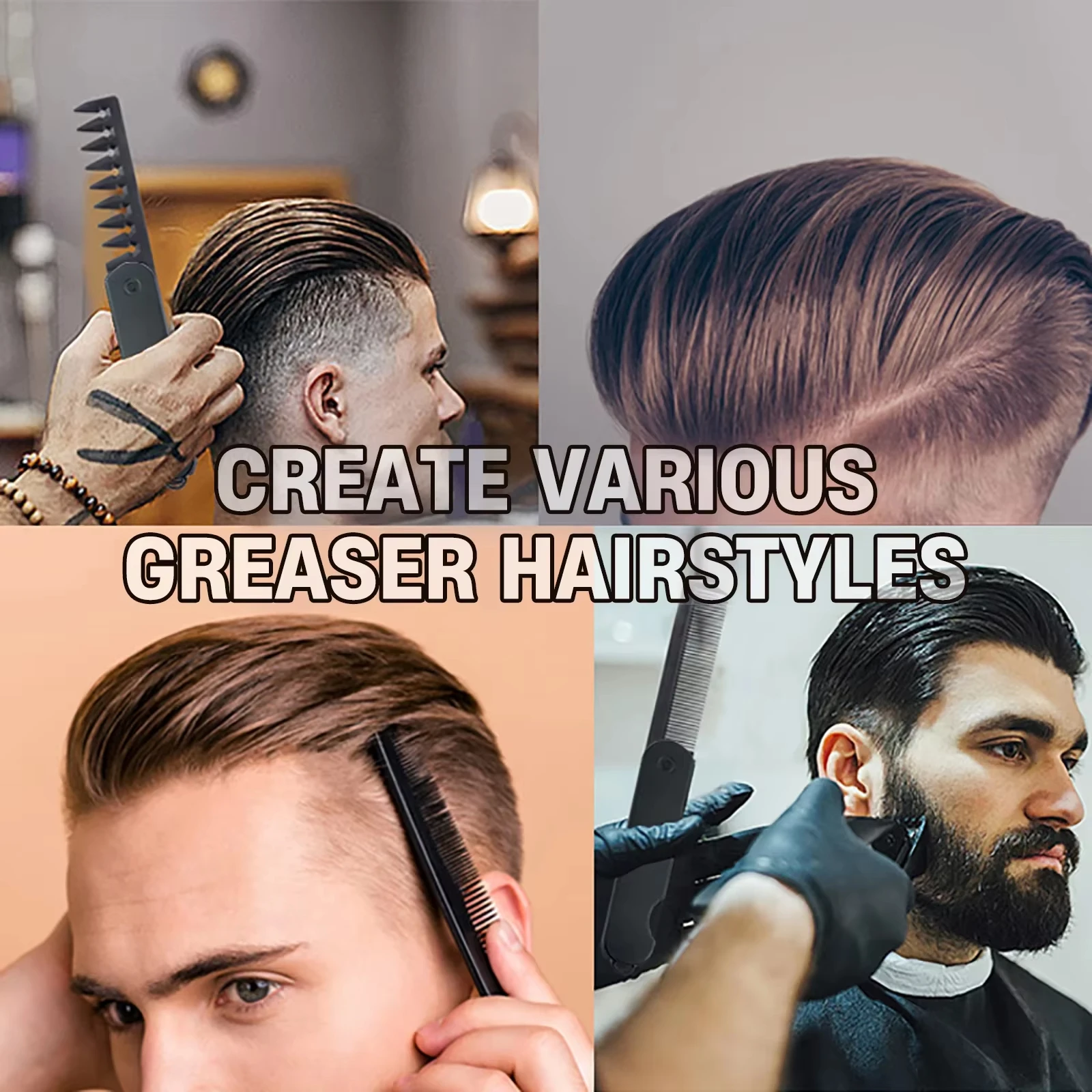 Portable Multifunctional Foldable Pocket Comb, Men's Hair Styling Comb, Care Comb, Suitable for Home Use, Used in Hair Salons