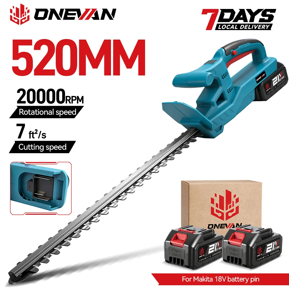 ONEVAN 3000 W elektrischer Heckenschere 20 Zoll 20000 U/min Hochgeschwindigkeits-Schneidwerkzeug für Garten und gewerbliche Lithium-Batterie-Pin von Makita