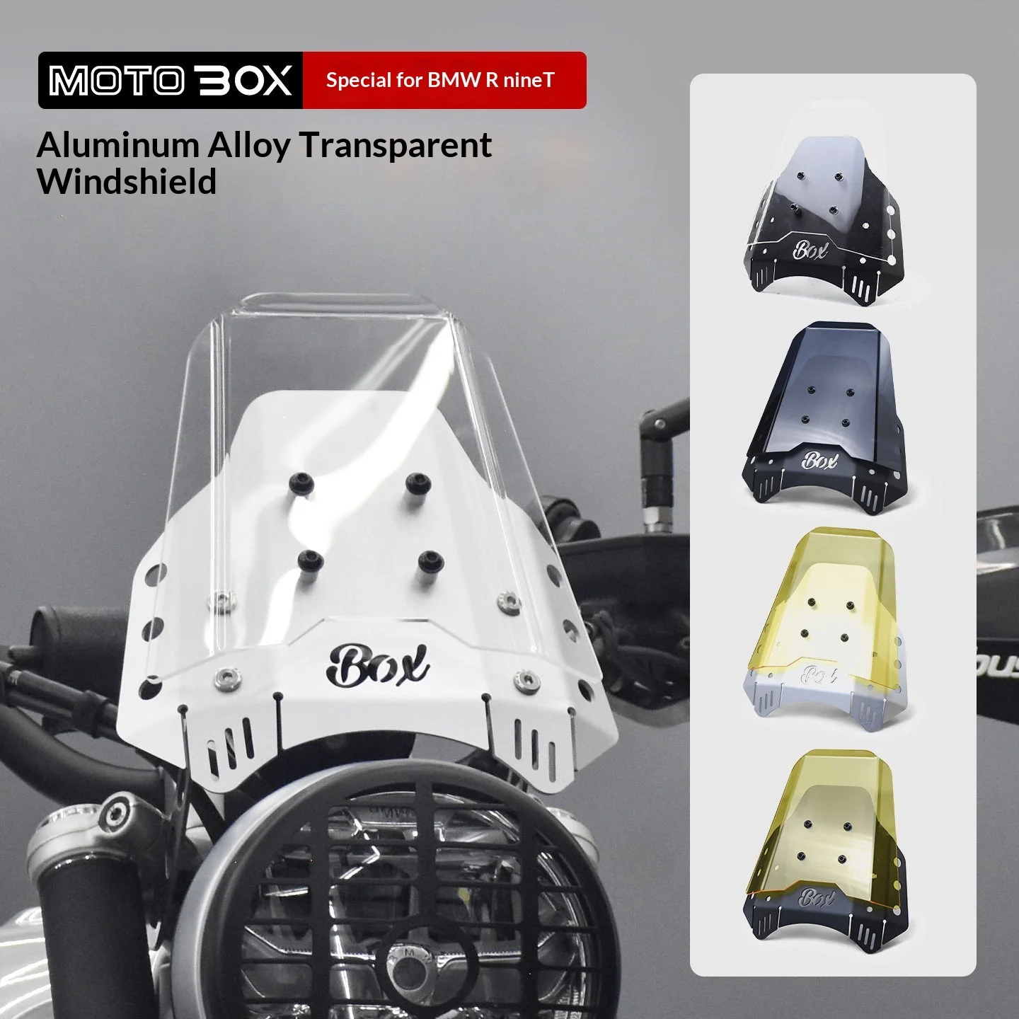 【Premium】For BMW RnineT Latte as a replacement for the aluminum alloy transparent windscreen trim cover.
