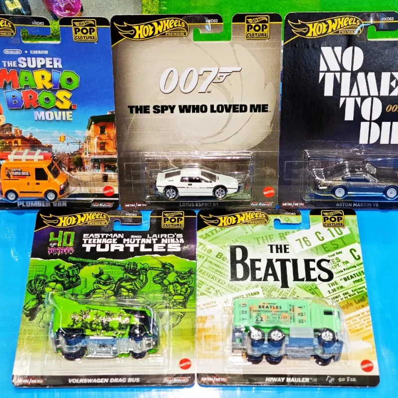 

New Hot Wheels 1/64 Hxd63-D Series Volkswagen Drag Bus Aston Martin V8 Plumber Van Lotus Esprit Car Toys Diecast Vehicle Genuine
