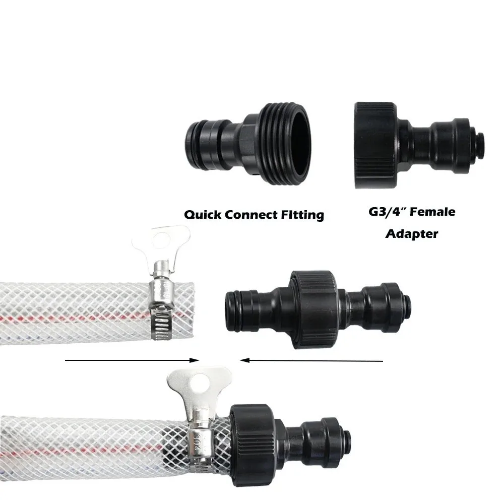 New Female BSP Water Hose Connector 1/2 Inch 3/4 Inch Garden Hose Adaptor Quick Connect 8MM Tap Adaptor Outdoor