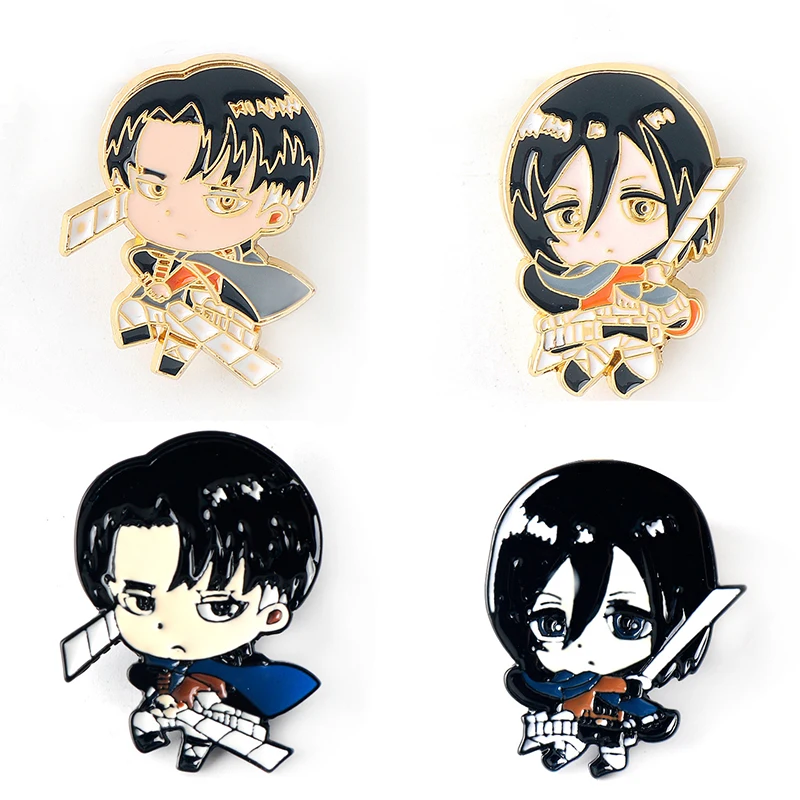 Brooch Badge Eren Jaeger Mikasa Ackerman Armin Arlert Pin Clothing Decoration Exquisite Creative Animation Derivatives Present