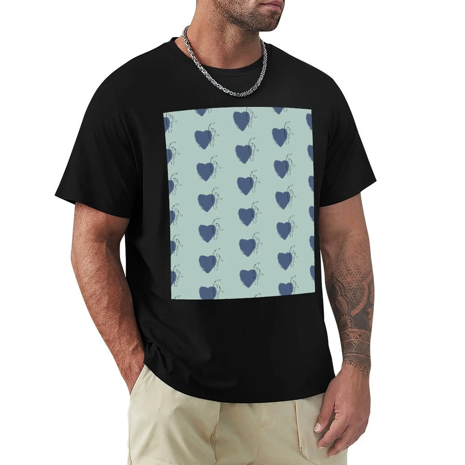 greyhound, sighthound T-Shirt Non-Shrink Basic Cotton T-Shirt