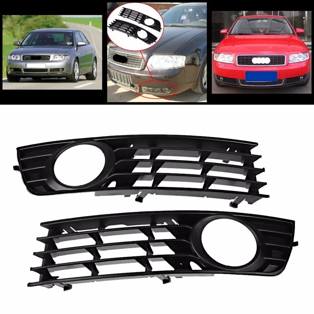 

Pair Front Left & Right Lower Fog Light Insert Grilles Grills for Audi A4 B6 02-05 2002 2003 2004 2005 Best Value Car Parts