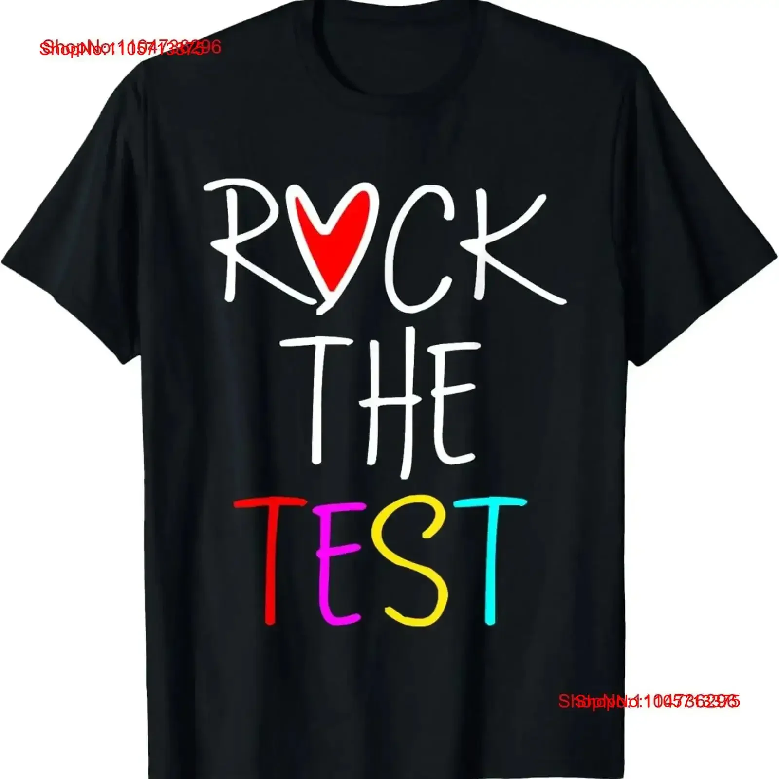 Test Day Rock The Teacher Testing Funny T Shirt vintage Washed fashion Breathable Stylish Casual Soft Slightly vintage Washed