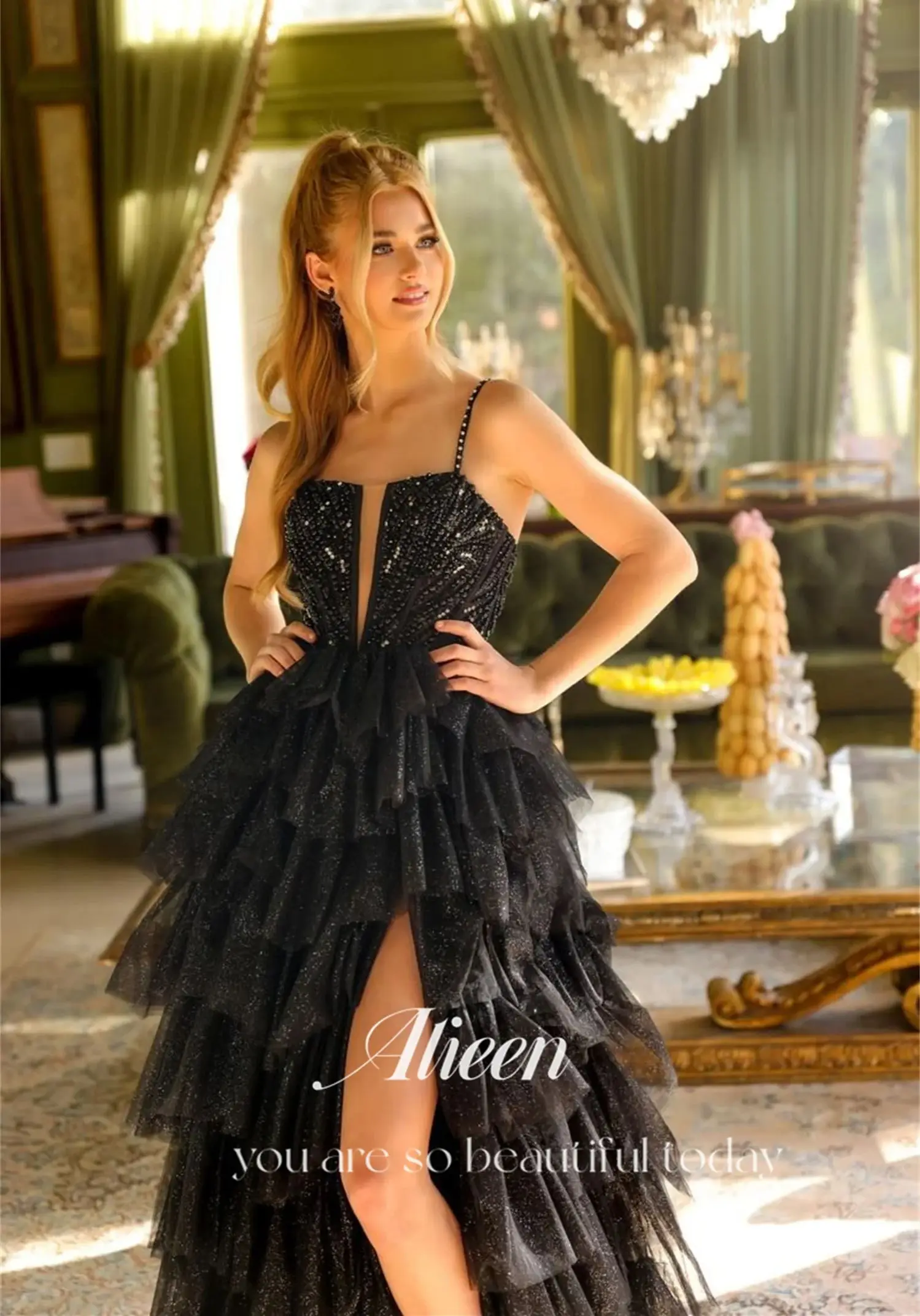 Aileen Elegante Dames Feestjurken Dames 2024 Aangepaste Handmatige Meerlaagse Galajurken 2025, Dames Avondjurk Vrouw Gala