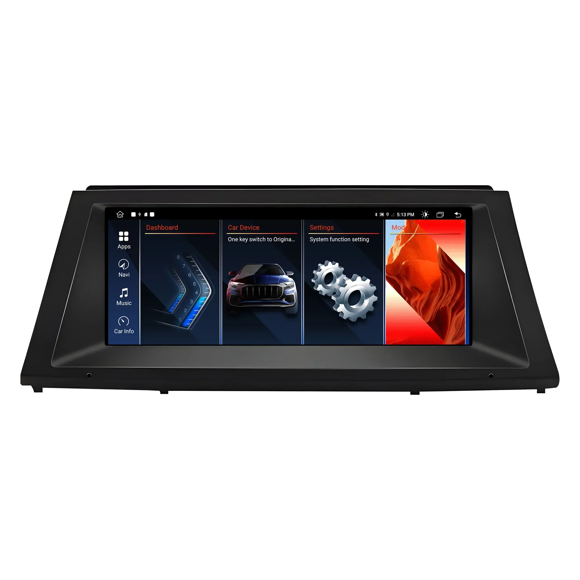 8.8 inch Android 13 Voor BMW X5 E70 X6 E71 E72 Autoradio GPS Draadloze BT Carplay Qualcomm Snapdragon 680 Head Unit Touchscreen - afbeelding 2