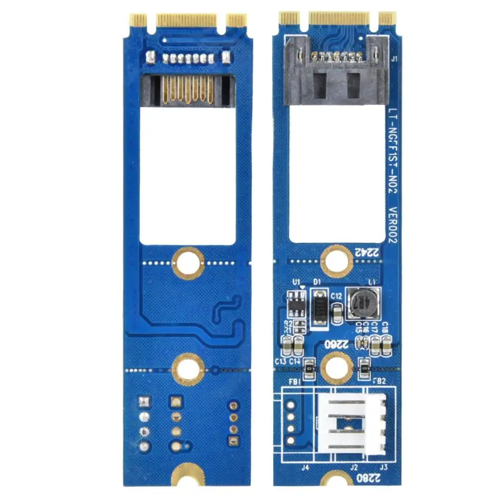 SATA to M.2 NGFF Adapter Card + Power Cable for WinXP/Win7/Win8