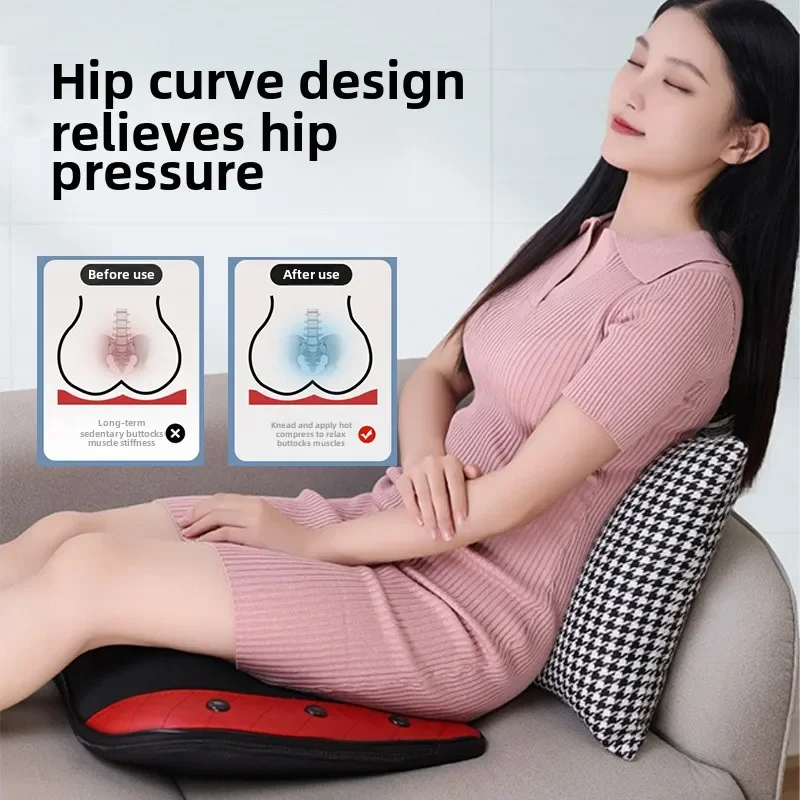 Hip Massager Waist Back Cervical Spine Ass Lying Flat Lumbar Spine Full Body Massage Cushion Pillow Cushion Kneading