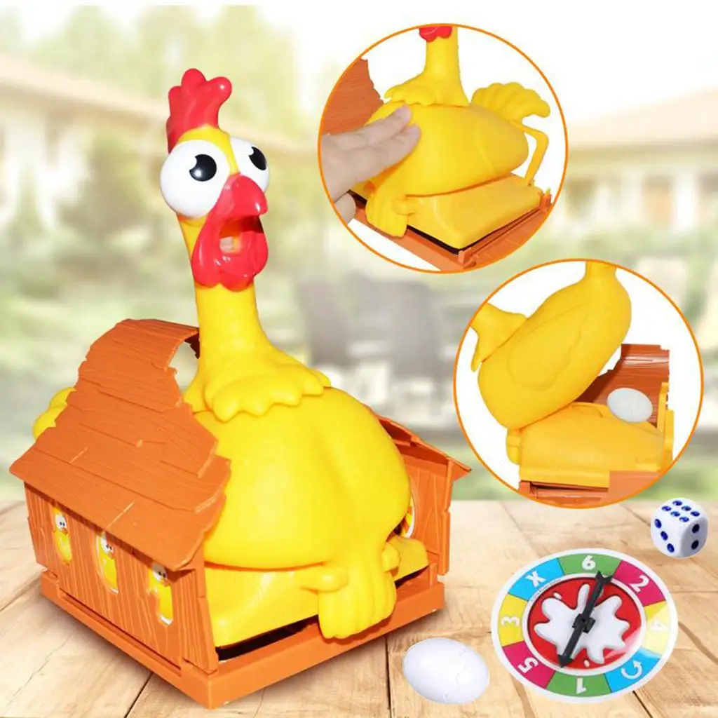 Plastic Trick Hen Lays Eggs Funny Toy Interactive Board Game