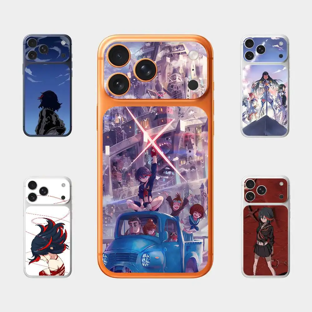 

Anime R-Ryuko M-Matoi Plain Decal Skin for iPhone17 Pro Max Back Film Cover Wrap Anti-scratch Durable Sticker