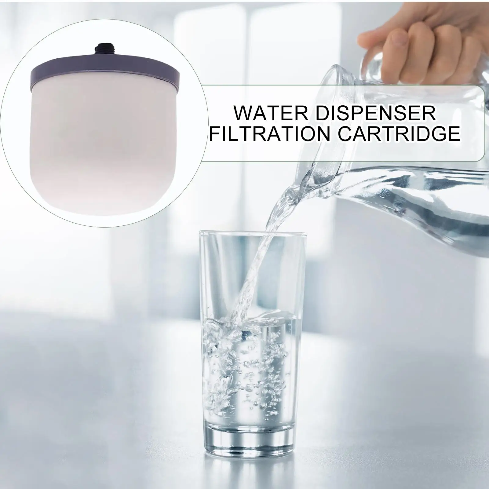 Water Filter Replacement Ceramic Dome Replacement Water Pitcher Filters Traps All Impurities Portable Household Accessory