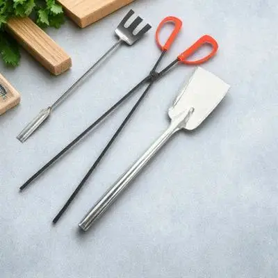 

1 set Fireplace Tools Set Compact Lightweight Rustless Easy Storage Home Garden Coal Shovel Fire Hook Tongs Iron Style