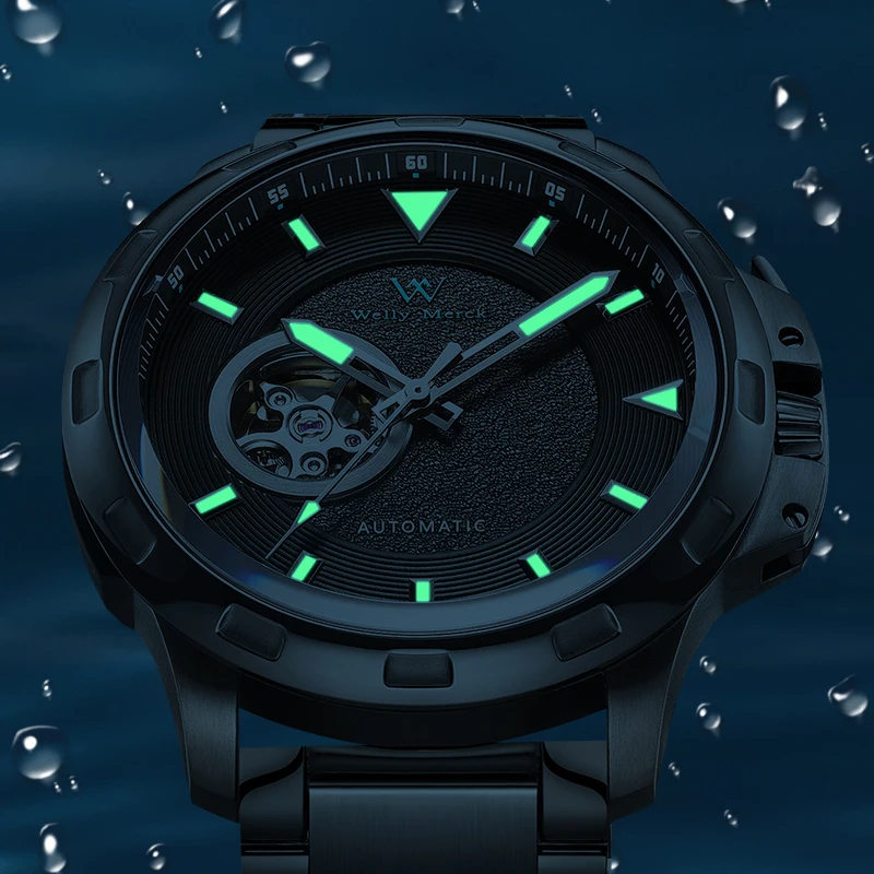 WM montre automatique montres mécaniques résistant à l'eau classique décontracté homme d'affaires montre Welly Merck montre WM038M