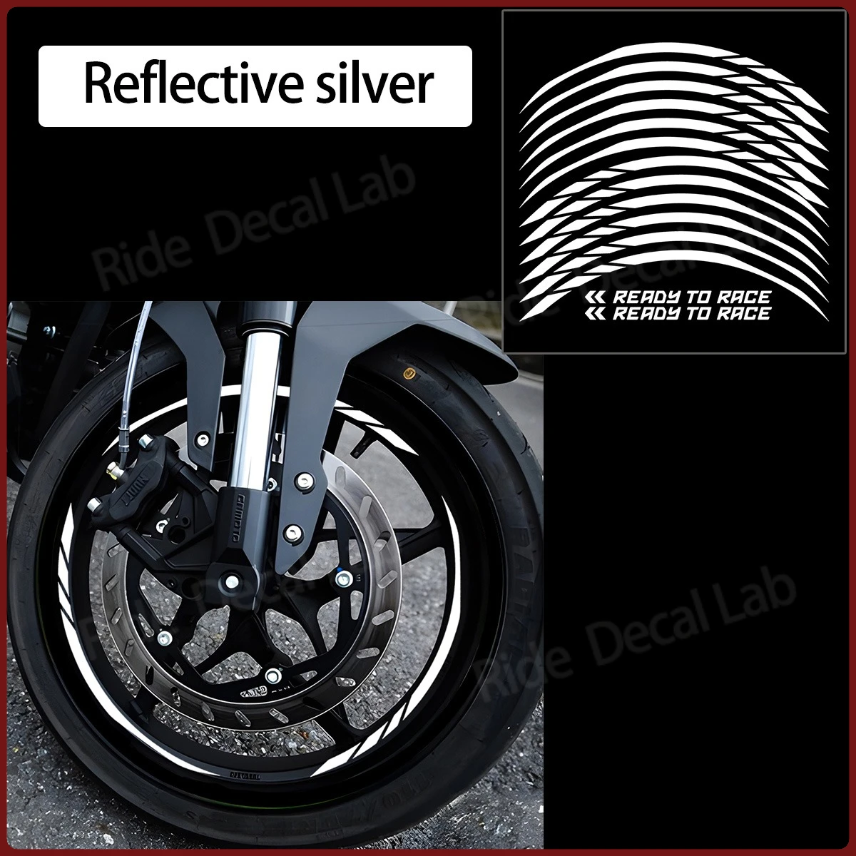 17-inch Wheel Decals for KTM 125 790 390 Duke RC 390 1290 Super Adventure S Motorcycle Accessories Reflective Vinyl Sticker