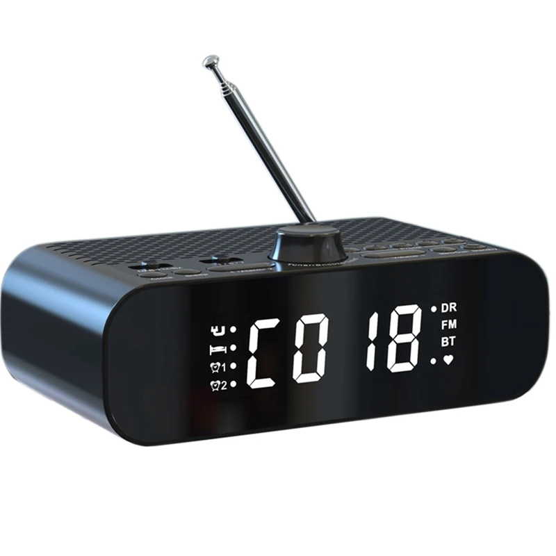 Digital Alarm Clock DAB/FM Radio, Support Bluetooth Connection, With Bass Diaphragm, LED High-Definition Display