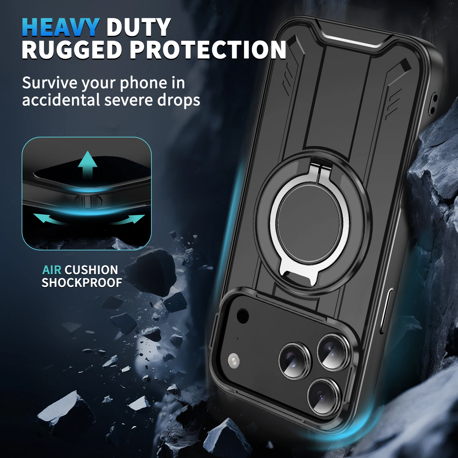 Casing Nyaman Pas Keras Magnetik untuk Iphone 17 Pro Max 16 Plus 17 Air 16e 15 14 13 12 Pro Iphone16 Iphone17 Aksesori