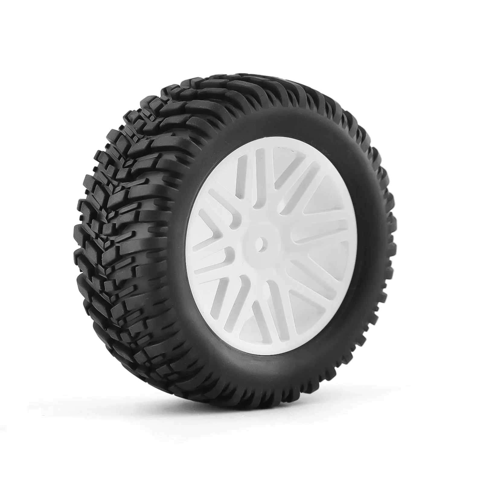 1/10 RC Off Road Tires And Wheels 12mm Hex Rubber Short Course Truck Tyres For 1:10 Buggy Car Kyosho ARRMA Traxxas Wltoys 144001 view 3