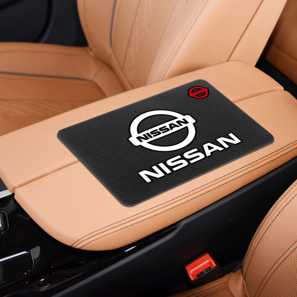 1PC Car Dashboard Sticky Anti-Slip Mat Phone Non-Slip Pad Decoration For Nissan Nismo GTR Juke Versa Almera Xterra Qashqai