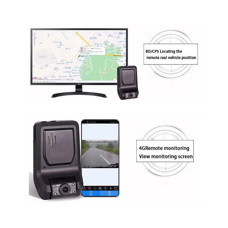 

Upgraded versionFirecore HX-880 AI ADAS DSM WIFI 2CH 1080P HD 4G Driving Dashcam Fleet Management Tracking System for Car Truck