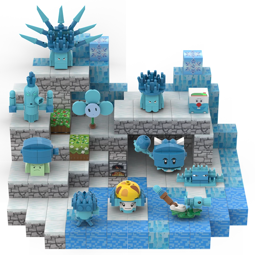 نباتات جديدة مقابل الكسالى مكعبات بناء مغناطيسية Peashooter SunFlower Chomper تجميع عمل نموذج دمية لعبة للأطفال