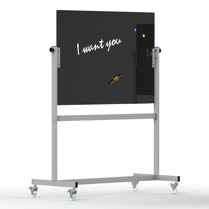 Double-sided reversing available customizable floor mobile suitable for office school magnetic whiteboard