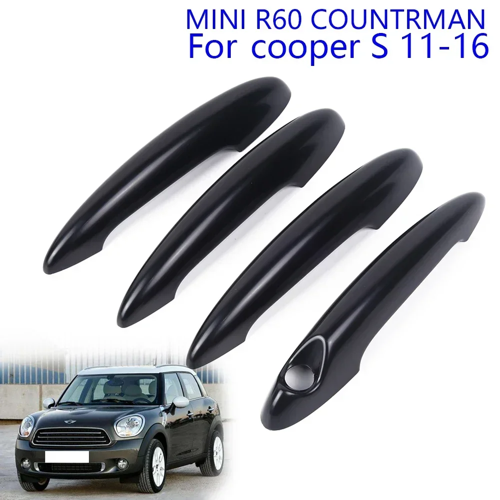 4Pcs Door Handle Cover For BMW For MINI R60 COUNTRYMAN Cooper S 11-16 Gloss Auto Exterior Parts Black Door Handle Cover Trim NEW