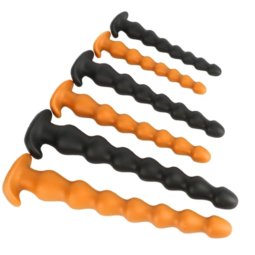 Silicone Long Put on a plug 7 Balls Deep Butt Plug Vagina Prostate Stimulation Expander Adult Anal SexToys For Men Women Couples