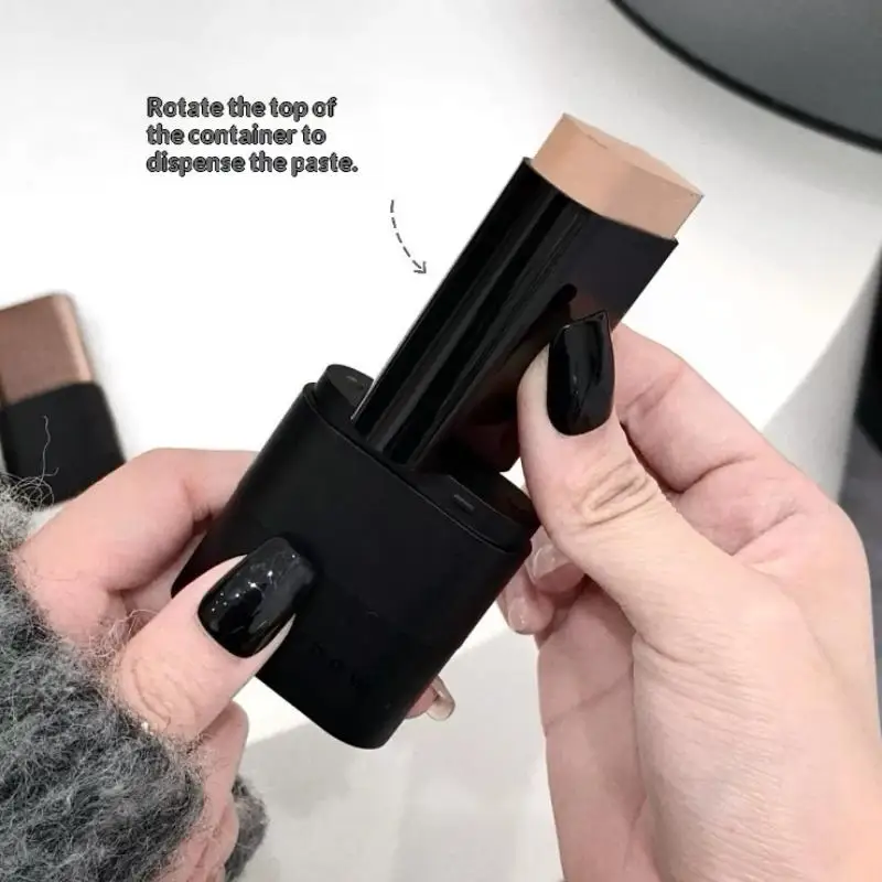 

New 1Pc Foundation Stick With Brush - Long-Lasting Concealer for Dark Circles Seamless Coverage Brightening Face Makeup Base