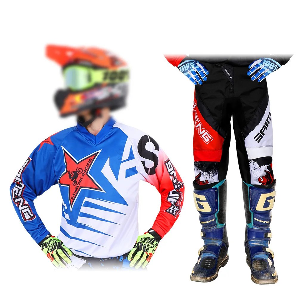 Combo de pantalones de Jersey para niños, conjunto de equipo de Motocross MX, traje de carreras para niños, todoterreno, MTB, 5, 6, 7, 8, 9, 10, 11,