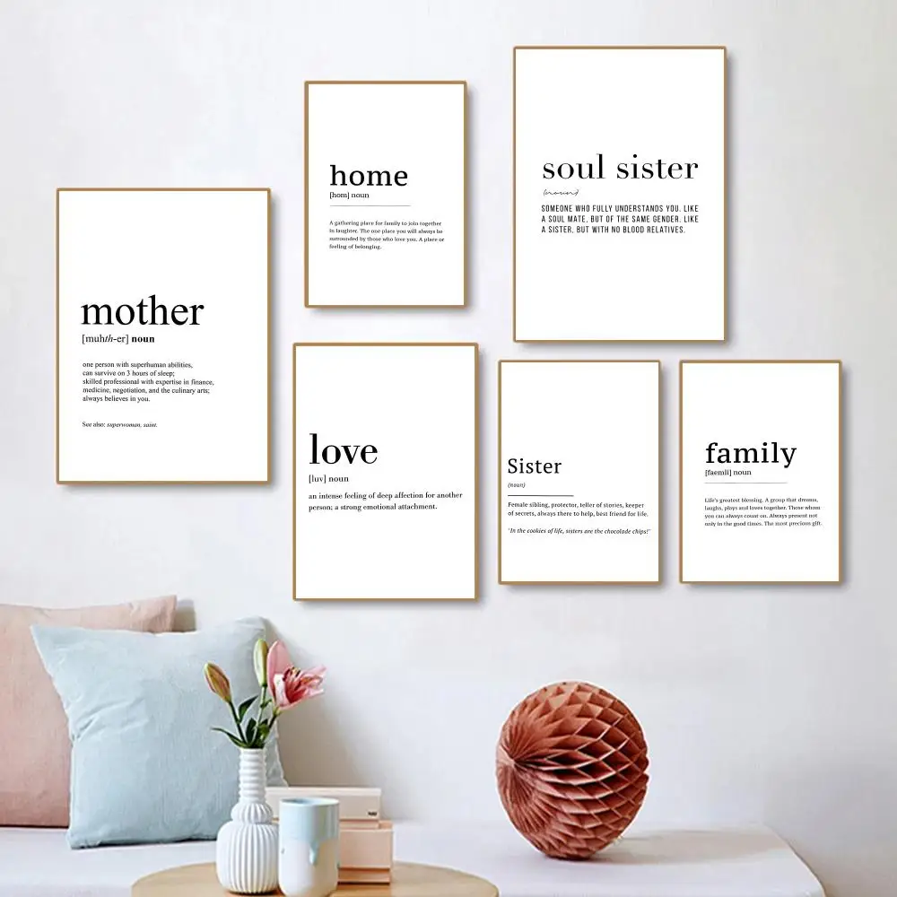 1pc Home Friend Travel Love Definition Quotes Classic Quotes Poster Paper Print Home Entrance Bar Cafe Art Painting Decoration