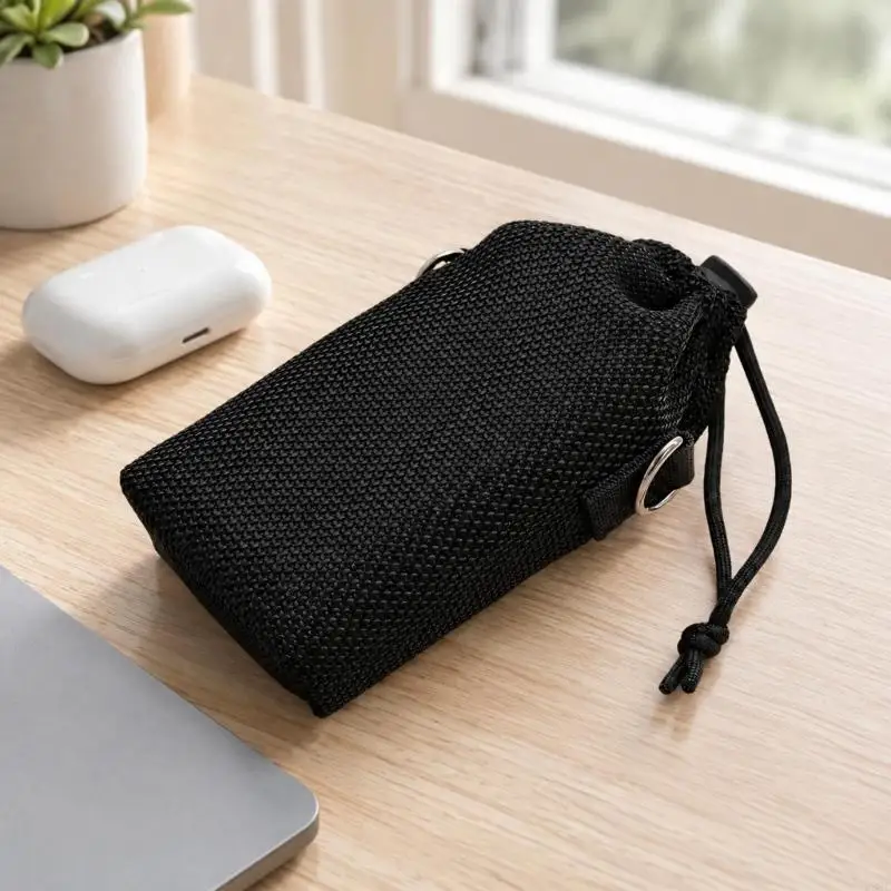 Portable Speaker Storage for Tune 3, Sound-Permeable Nylon Mesh Cover with Drawstring Closure for Camping and Travel 896C